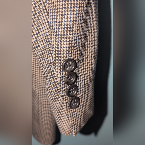 Men's Checkered Blazer 44L Stafford - Picture 3 of 9